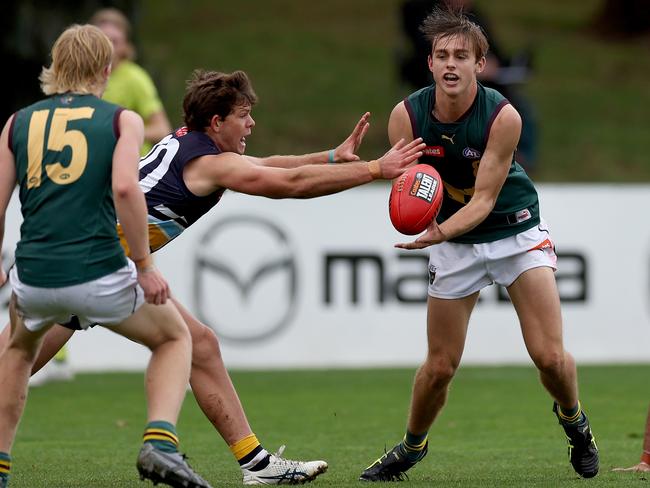 James Leake in action for the Devils this year. (Photo by Jonathan DiMaggio/AFL Photos/via Getty Images)