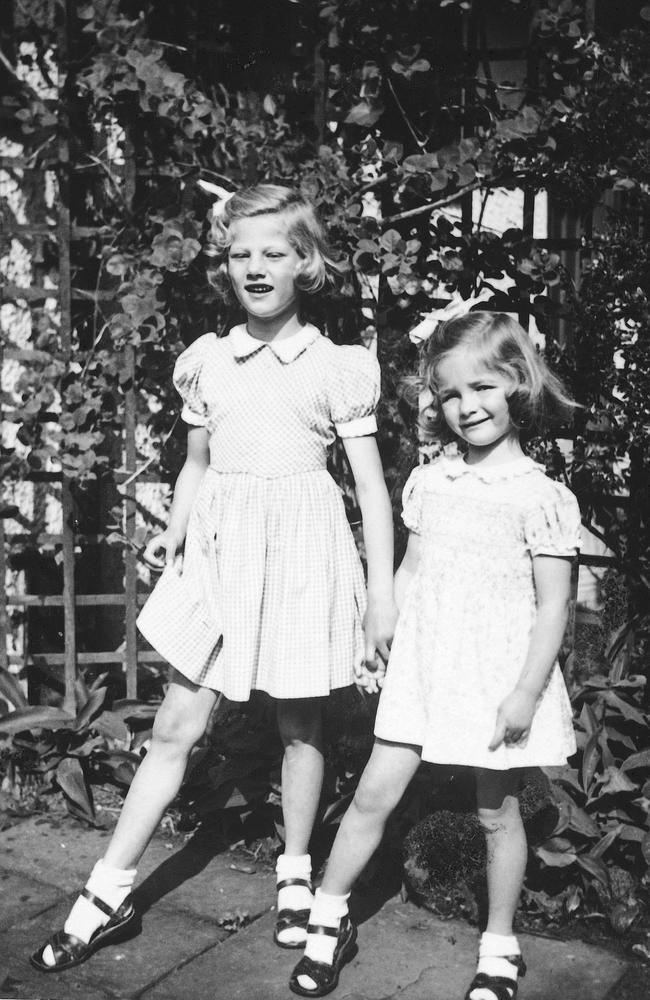 Charlotte Rampling, right, with older sister Sarah.