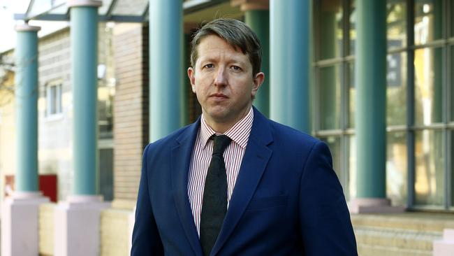 Lawyer Pawel Kulisiewicz, who represented Imad Ghanem and Hamzeh Naboulsi, outside Burwood Court. Picture: John Appleyard