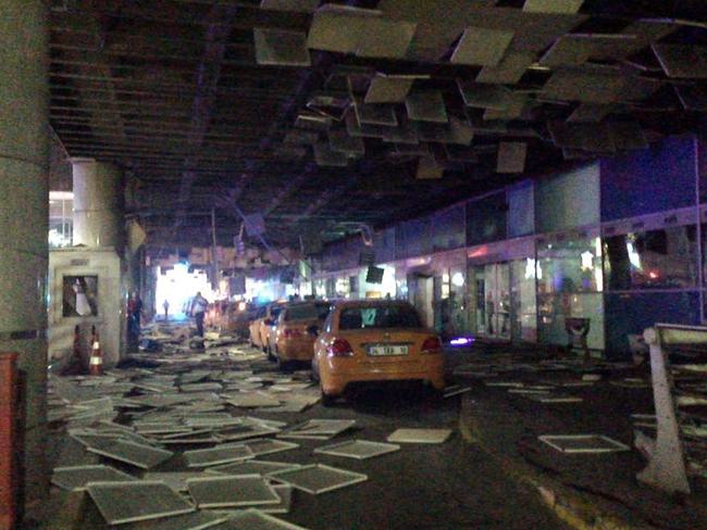 Two explosions have rocked Istanbul's Ataturk airport. Picture: DHA via AP