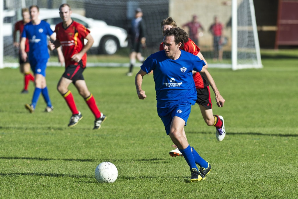 Braiden Hinch of Rockville against Gatton in Toowoomba Football League Premier Men round six at Captain Cook ovals, Sunday, April 7, 2019. Picture: Kevin Farmer