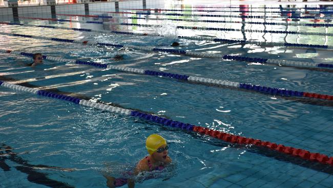 Scots swimmers take to the pool for the 25m breaststroke.