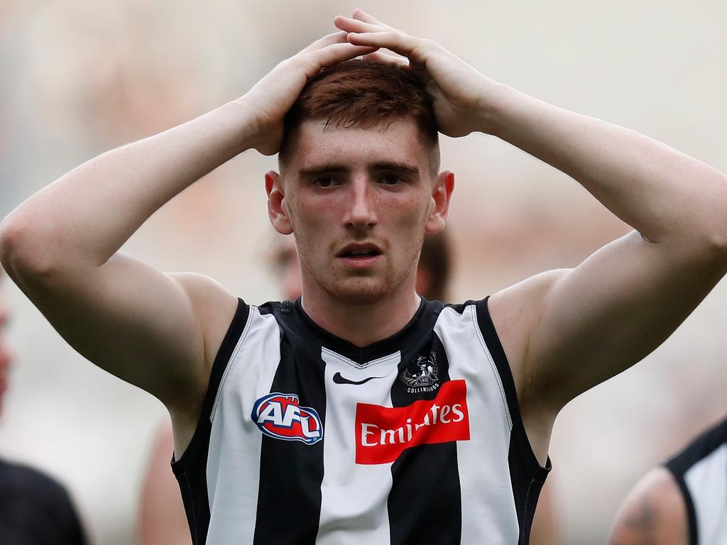 Keane during his time at the Magpies. Picture: Getty Images