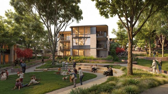 The revamped seniors community will deliver up to 147 independent living units, 120 residential care beds, and a suite of lifestyle and health amenities. Picture: Plus Architecture
