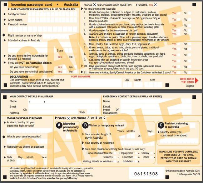 Is this the end of the departure card?