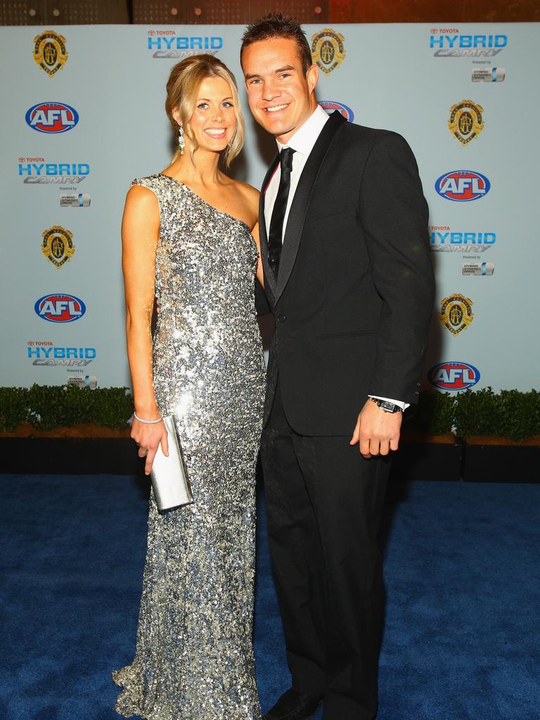 Anna and Brad at the 2010 Brownlow Medal. (Photo by Quinn Rooney/Getty Images)