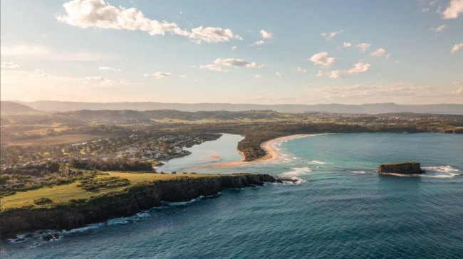 This Airbnb is located where the Minnamurra River meets the ocean. Picture: Airbnb