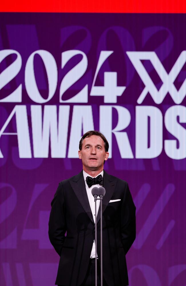 Dillon on stage at the W Awards. Picture: Getty Images