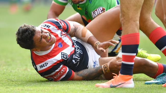 Latrell Mitchell down with a groin injury.