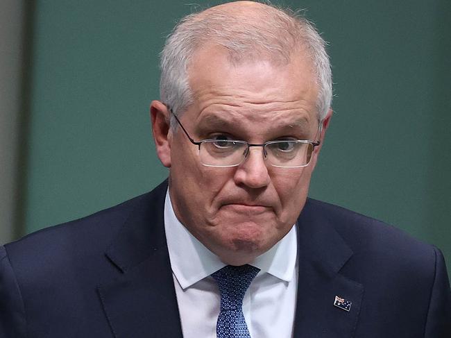 CANBERRA, AUSTRALIA - NewsWire Photos  NOVEMBER 22, 2021: Prime Minister Scott Morrison during Question Time in the House of Representatives in Parliament House Canberra.Picture: NCA NewsWire / Gary Ramage