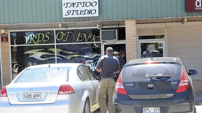 Lords Of Ink tattoo studio in Sailsbury was extensively damaged in violent rampage on 21, November 2012. Picture: File