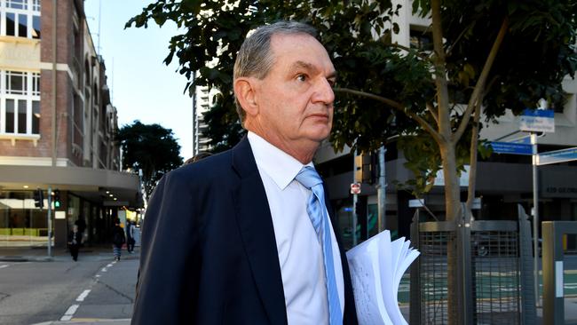 Former Ipswich mayor Paul Pisasale arrives at the District Court in Brisbane today. Picture: Darren England/AAP