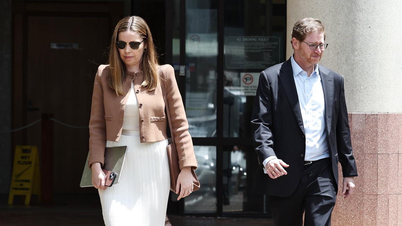 Defence barristers Brydie Bilic and Angus Edwards leave the Cairns Supreme Court during a break in proceedings in the murder trial of Rajwinder Singh, who has pleaded not guilty to the murder of Toyah Cordingley on Wangetti Beach north of Cairns on October 21, 2018. Picture: Brendan Radke