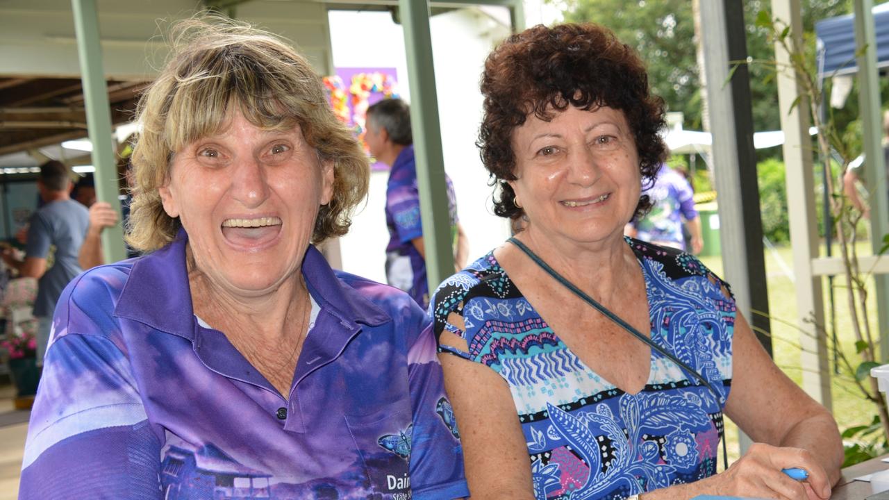 Daintree State School 2024 Centenary Celebration: Long time Daintree residents Ellenor Jorgensen and Serena Mealing; both their children went to the school.. Picture: Bronwyn Farr