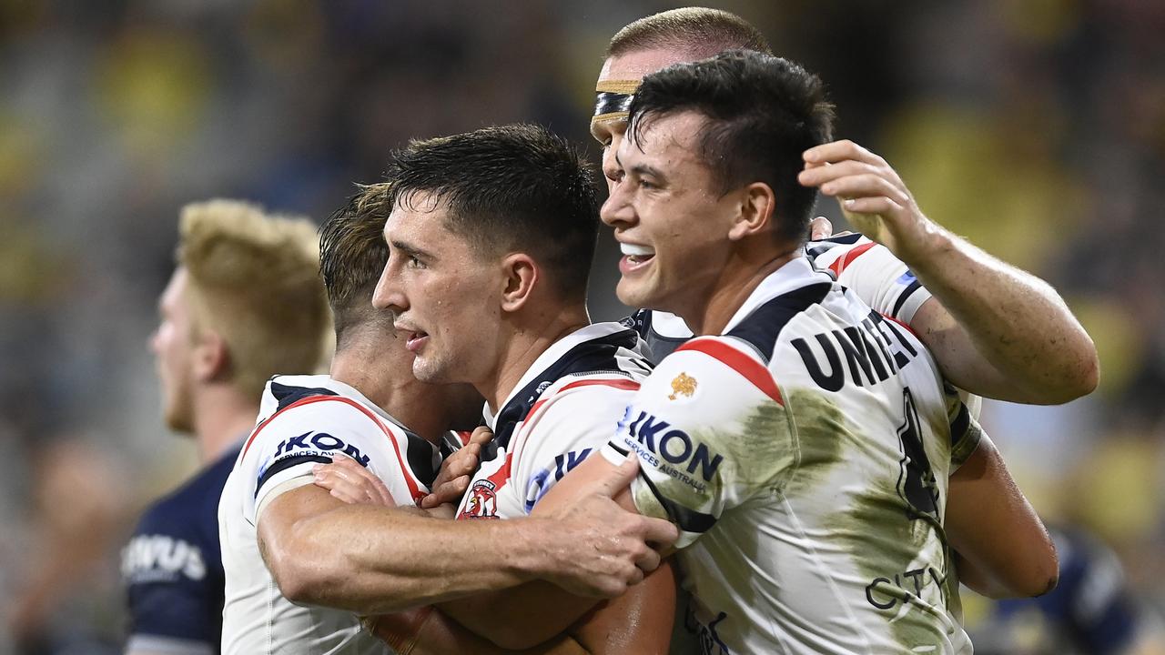 The Roosters’ big guns made a statement in Townsville. Picture: Ian Hitchcock/Getty