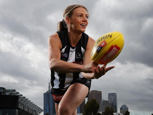 Imogen Purcell is counting down to Collingwood’s Round 1 clash against Carlton on January 9. Picture: Michael Klein