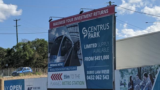 The Brisbane Metro project is a key selling point for the Centrus Park residential development at 54 Slobodian Ave Eight Mile Plains. Picture: Alex Treacy