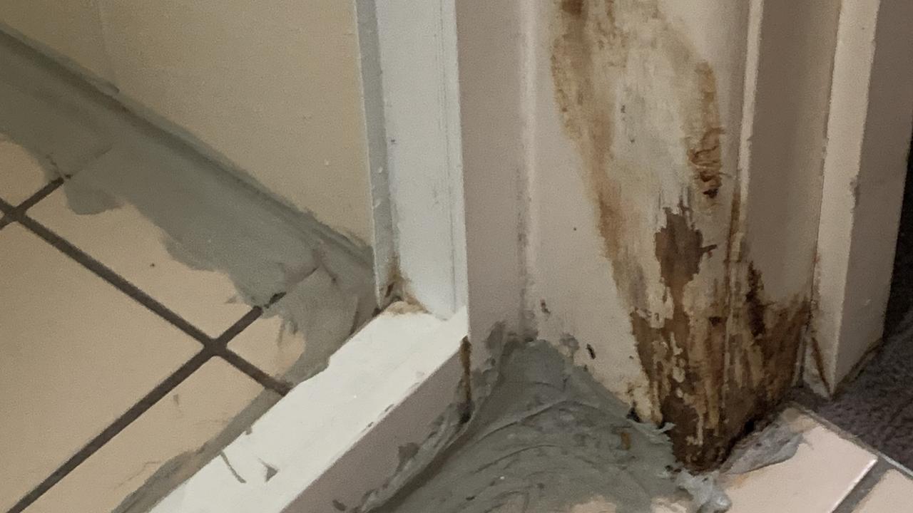 A Westminster Lodge resident said she had to put in sealant into her bathroom to stop water from the shower flooding out. Picture: Duncan Evans