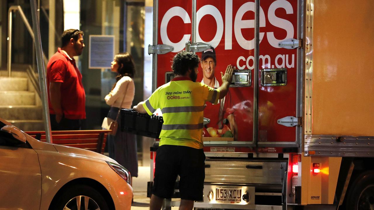 Coles will also offer no contact delivery. Picture: AAP Image/Josh Woning.