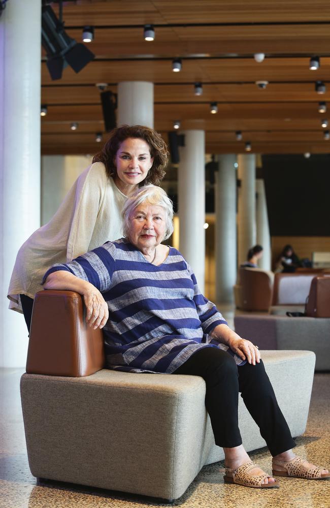 Feminist Merle Thornton with actor daughter Sigrid. Picture: AAP Image/Claudia Baxter.