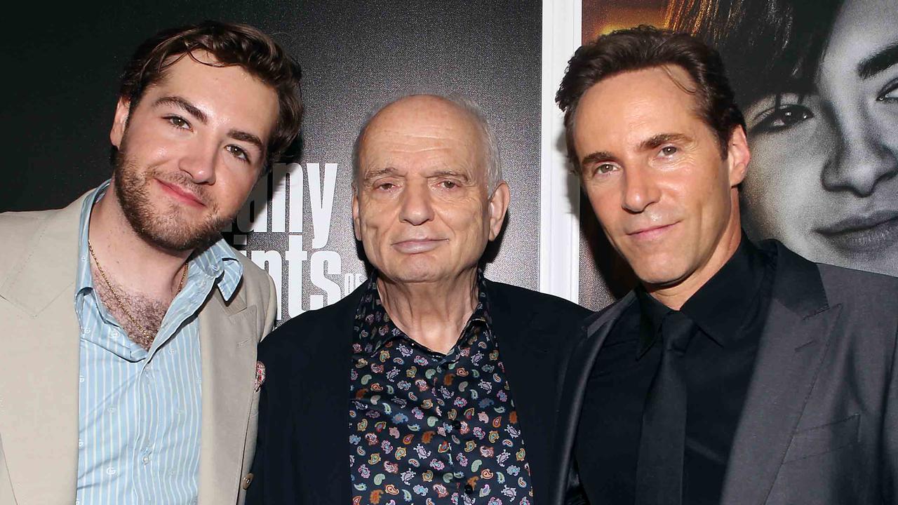 Michael Gandolfini, Sopranos writer and creator David Chase and Alessandro Nivola at the New York premiere of The Many Saints Of Newark. Picture: Dave Allocca/StarPix