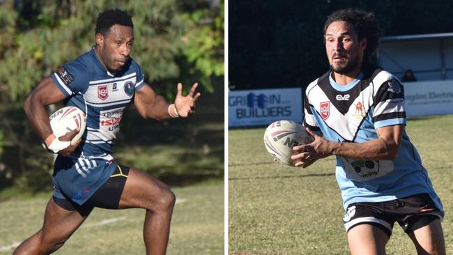 Anthon Ngunz and Justin Asse will line up with the Rocky Rustlers at the 47th Battalion in Kingaroy.