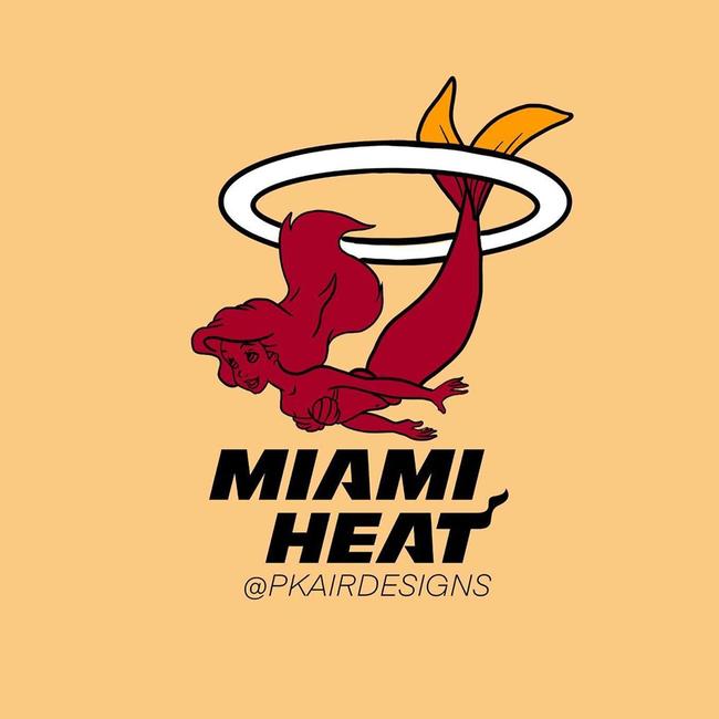 Miami Heat v The Little Mermaid. Picture: pkairdesigns/Instagram