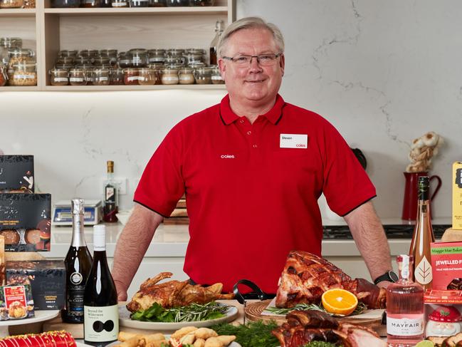 Coles CEO Steven Cain at Coles Kitchen in Melbourne. Picture: Graham Denholm/Getty Images for Coles