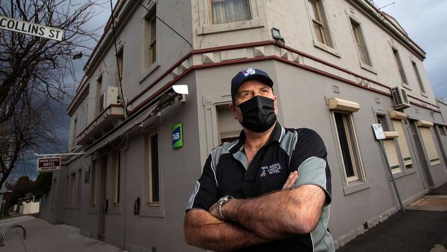 Gary Clough visits the Mona Castle Hotel one last time before he hands the keys back. Picture: Mark Stewart