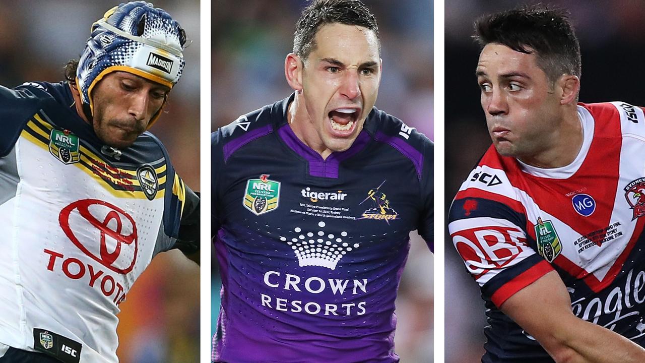 Johnathan Thurston, Billy Slater and Cooper Cronk.