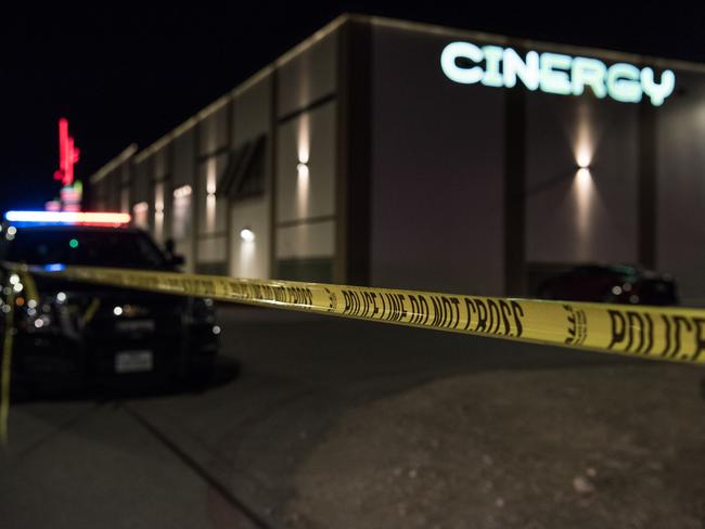 The Cinergy Odessa movie theatre where a gunman was shot and killed in Odessa, Texas. Picture: AFP