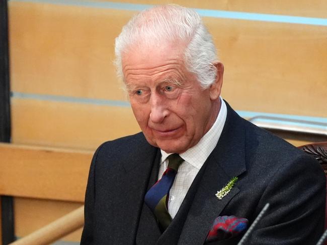 King Charles III after addressing the Holyrood Chamber during a visit to the Scottish Parliament in Edinburgh. Picture: Andrew Milligan - Pool/Getty Images