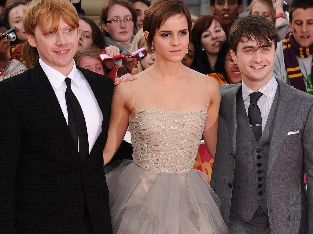 Radcliffe shot to fame aged 11 in Harry Potter, alongside co-stars Rupert Grint and Emma Watson. Picture: Ian Gavan/Getty Images