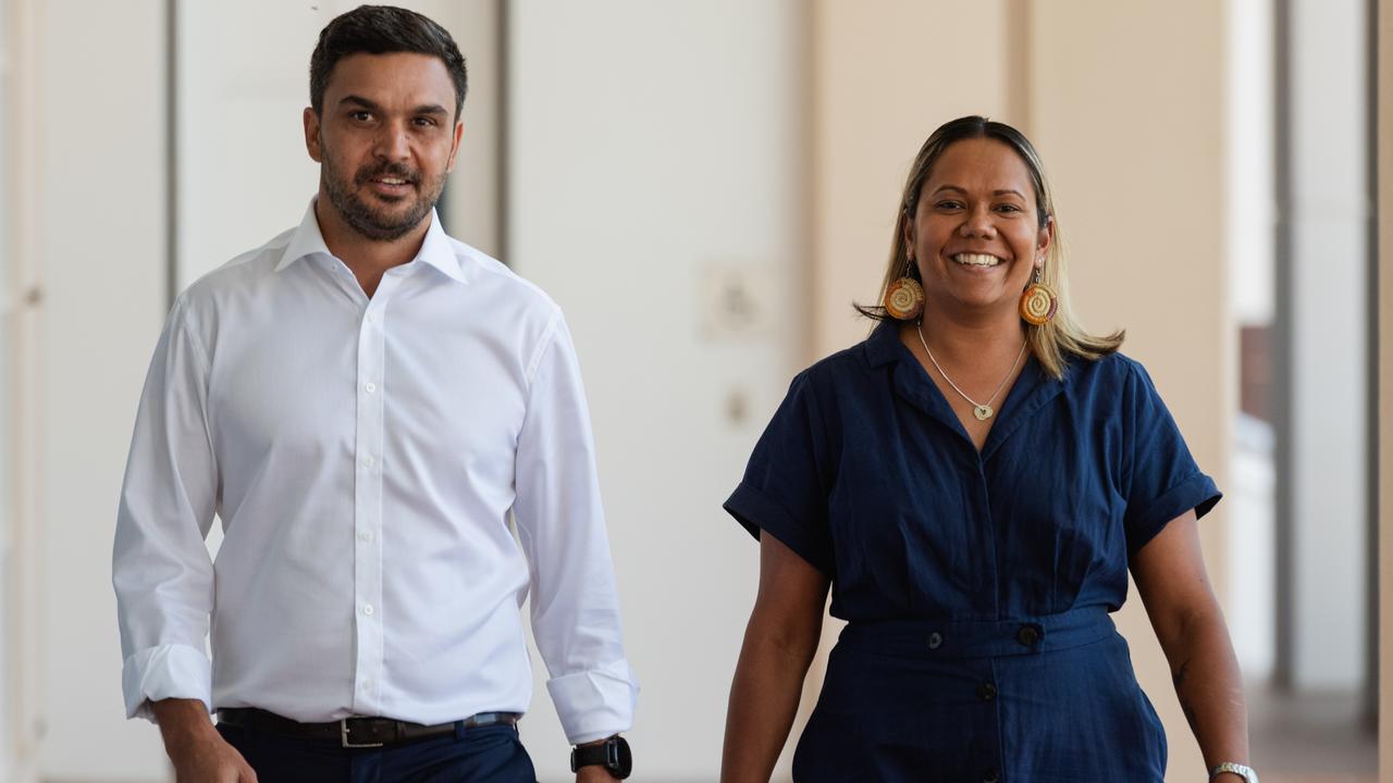 Territory Labor has announced Selena Uibo as Opposition Leader and Dheran Young as Deputy, after a wipe-out loss at the 2024 NT election. Uibo is the first Indigenous woman to lead a major party in Australia. Picture: Pema Tamang Pakhrin