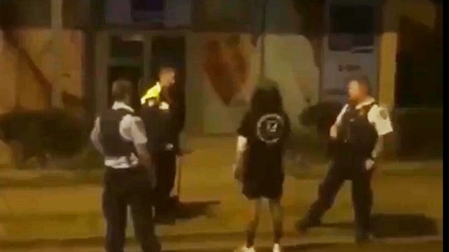 The moment of the alleged assault was captured in a mobile phone video.