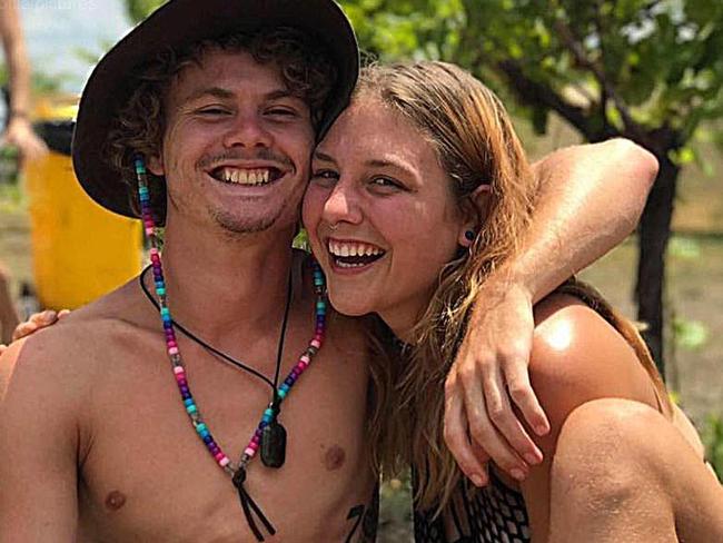 Madeline, right, with her boyfriend, 20, has defended her attack on the man who groped her.