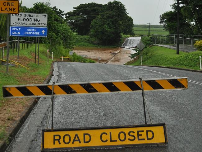 File photo of flooding over the South Johnstone bridge at South Johnstone. The town is on an emergency flood alert to evacuate, if in low lying areas.