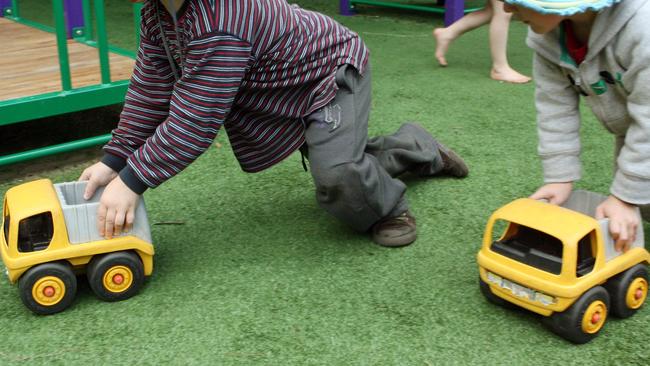 Generic images of children playing at a childcare centre.