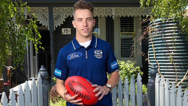 Francis Evans became the surprise bolter of the AFL Draft. Picture: Ian Currie