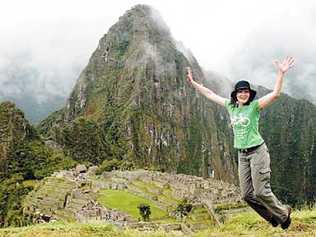 Viv Walsh at the world-famous Machu Picchu Inca ruins in Peru.