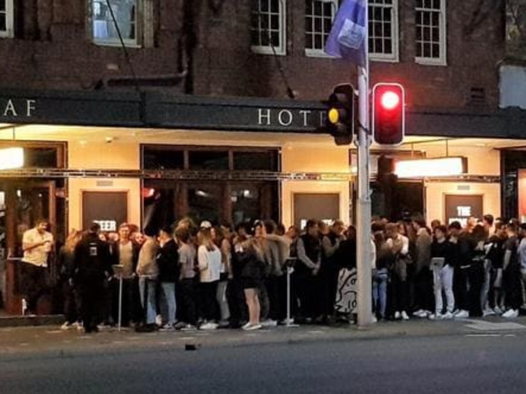 Pictures of crowds outside the Golden Sheaf hotel in Double Bay, Sydney, sparked outrage this week.