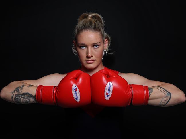 Tayla Harris said Carlton’s support was crucial to her boxing success. Picture: David Caird