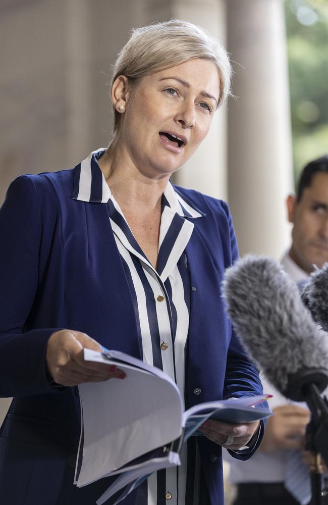 Ms Camm, whose expansive portfolio also includes the prevention of domestic and family violence, said it would reform the sector under the Safer Children, Safer Communities plan and would respect Queenslanders’ cash. Picture: Matthew Poon