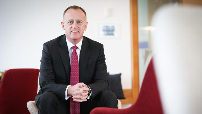 QBE chief executive John Neal in Sydney yesterday. Picture: Renee Nowytarger.