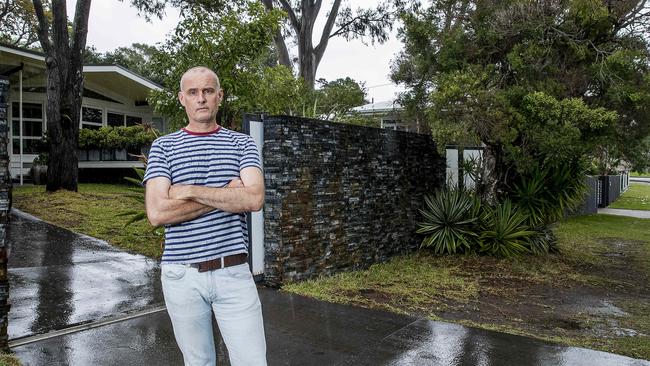 Gold Coast Council has issued more than 3000 fines for people parking on nature strips since January. Pictured is Scott Whiting who received one of the fines. Picture: Jerad Williams