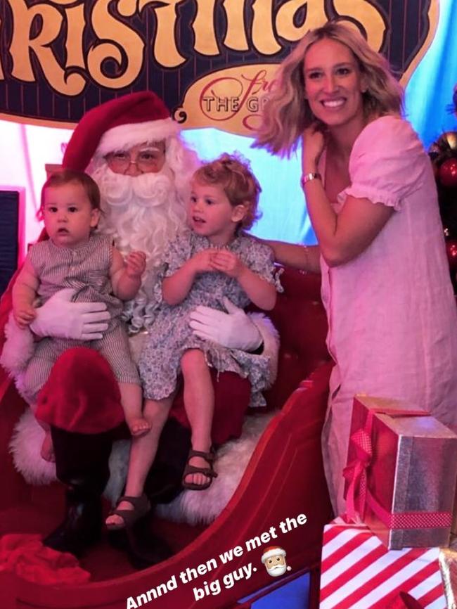 Phoebe Burgess enjoying a pre-Christmas Day out with her children. Picture: Instagram