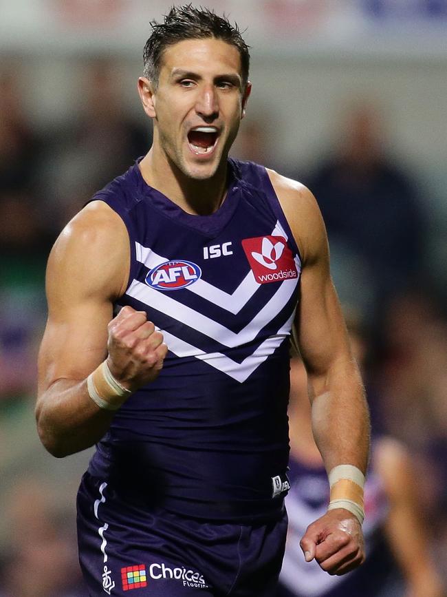 Matthew Pavlich always gave Hurley the run around. Picture: AFL Media/Getty Images