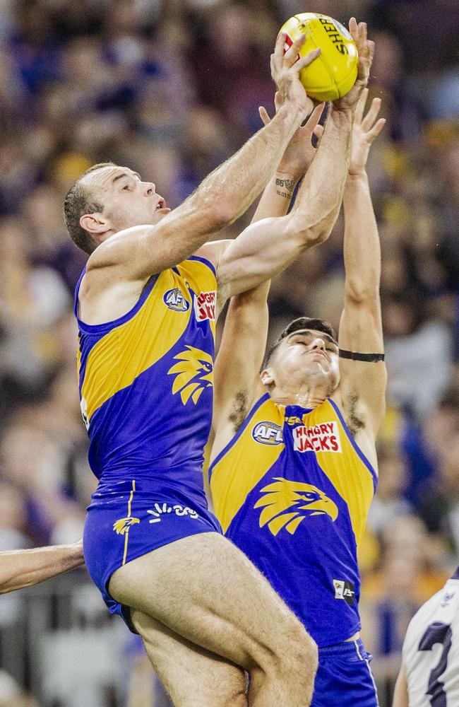 Shannon Hurn was a tower of strength for the Eagles — as usual. Picture: AAP