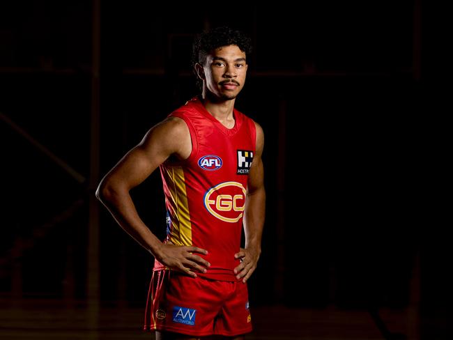 Gold Coast Suns AFL team photo day. Player, Malcolm Rosas. Picture: Jerad Williams