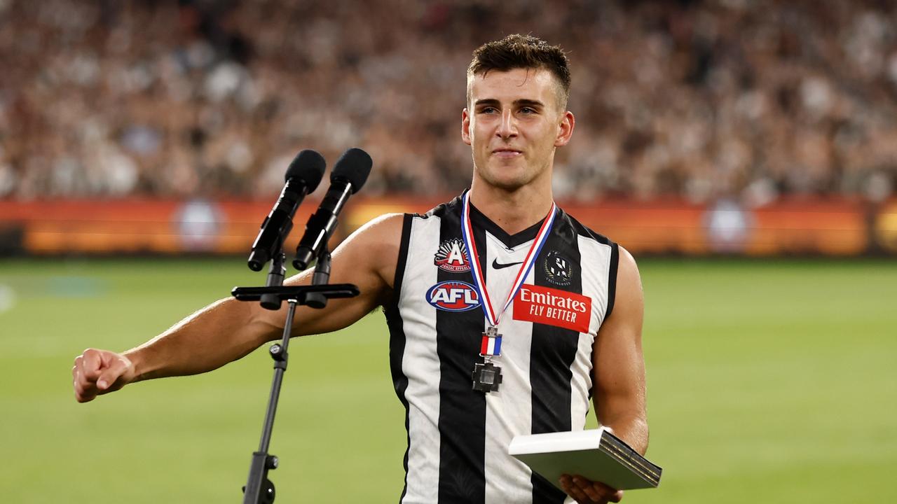 Nick Daicos had a mountain of the footy. Picture: Michael Willson/AFL Photos via Getty Images